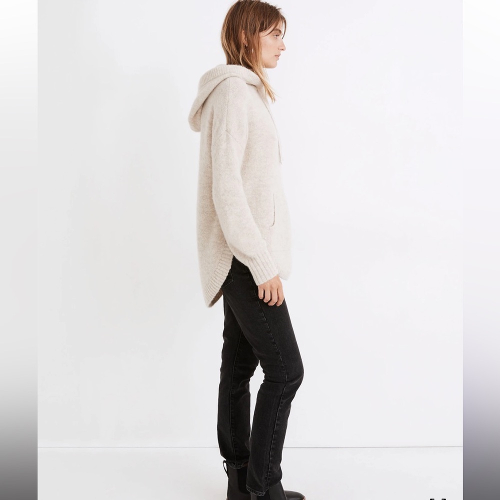 Madewell > Wilmington Wool Cream Hooded Sweatshirt Small - Picture 7 of 13